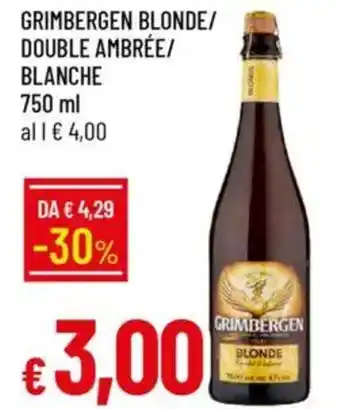 Galassia Grimbergen blonde/ double ambrée/ blanche offerta