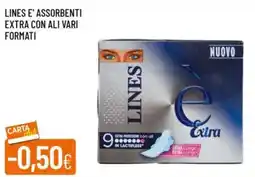 Galassia Lines e' assorbenti extra con ali vari formati offerta