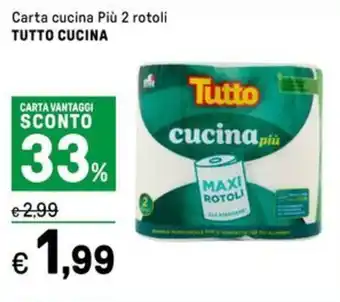 Iper La Grande Carta cucina Più 2 rotoli TUTTO CUCINA offerta