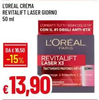 Galassia L'oreal crema revitalift laser giorno offerta