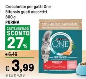 Iper La Grande Crocchette per gatti One Bifensis gusti assortiti PURINA offerta