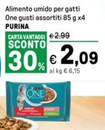 Iper La Grande Alimento umido per gatti One gusti assortiti PURINA offerta