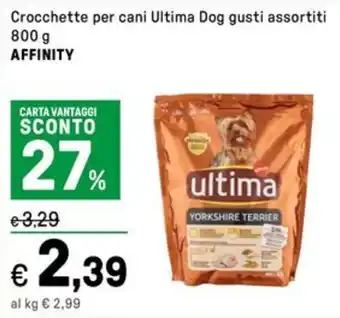 Iper La Grande Crocchette per cani Ultima Dog gusti assortiti AFFINITY offerta