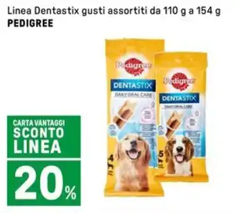 Iper La Grande Linea Dentastix gusti assortiti PEDIGREE offerta