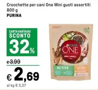 Iper La Grande Crocchette per cani One Mini gusti assortiti PURINA offerta