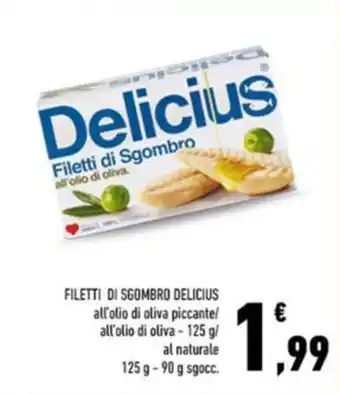 Conad Filetti di sgombro DELICIUS offerta