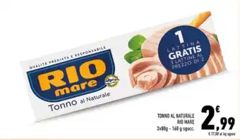 Conad Tonno al naturale RIO MARE offerta