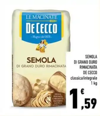 Conad Semola di grano duro rimacinata DE CECCO offerta