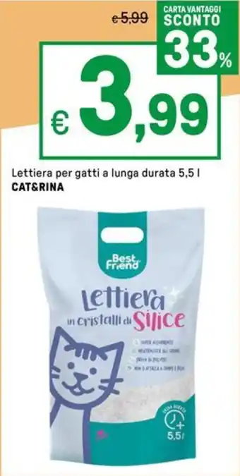 Iper La Grande Lettiera per gatti a lunga durata CAT&RINA offerta