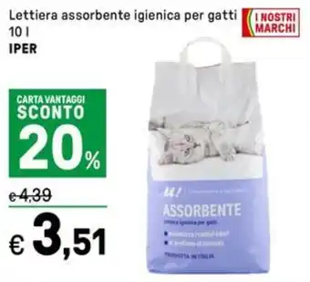 Iper La Grande Lettiera assorbente igienica per gatti IPER offerta