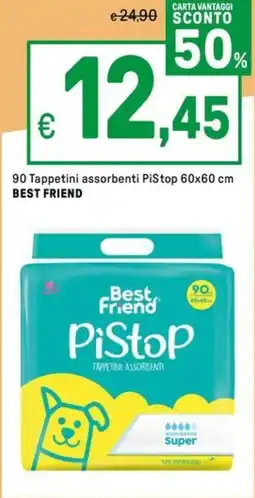 Iper La Grande 90 Tappetini assorbenti PiStop 60x60 cm BEST FRIEND offerta