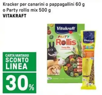 Iper La Grande Kracker per canarini o pappagallini o Party rollis mix VITAKRAFT offerta