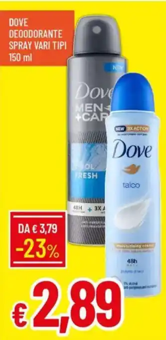 Galassia Dove deoodorante spray vari tipi offerta