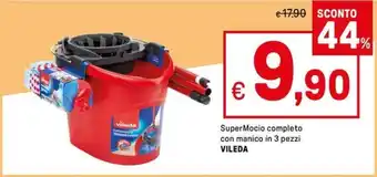 Iper La Grande SuperMocio completo con manico in 3 pezzi VILEDA offerta