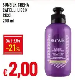 Galassia Sunsilk crema capelli lisci/ ricci offerta