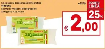 Iper La Grande Linea sacchi biodegradabili Biopratico VIROSAC offerta