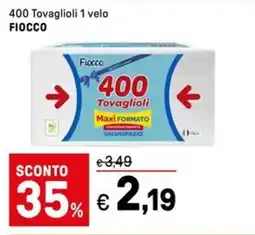 Iper La Grande 400 Tovaglioli 1 velo FIOCCO offerta