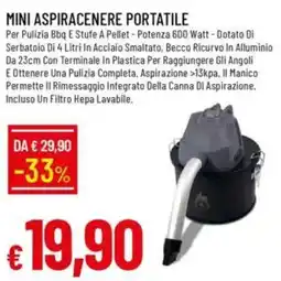 Galassia Mini aspiracenere portatile offerta