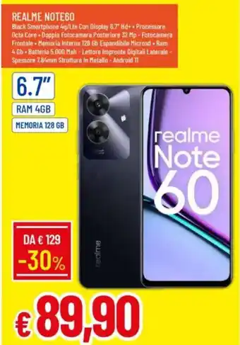 Galassia Realme note60 RAM 4GB offerta