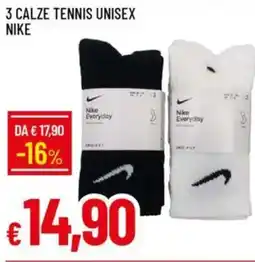 Galassia 3 calze tennis unisex nike offerta