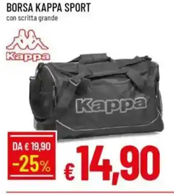 Galassia Borsa kappa sport con scritta grande offerta