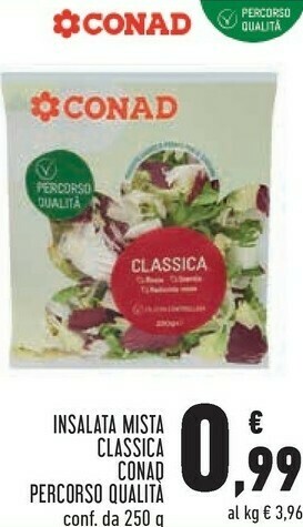 Conad Conad insalata mista classica 250 g offerta