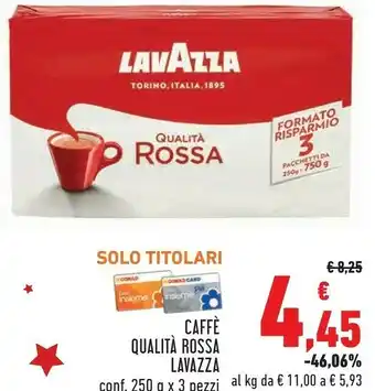Conad Caffè qualità rossa offerta