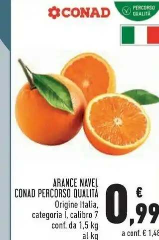 Conad Conad arance navel 1500 g offerta