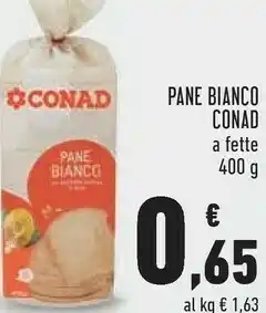 Conad Conad pane bianco a fetten 400 g offerta