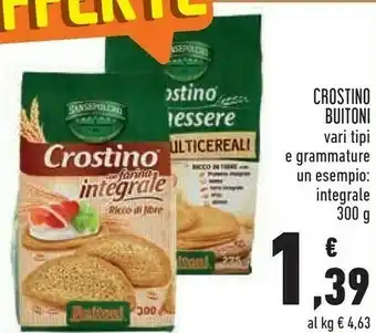 Conad Crostino con farina integrale 300 g(ml) offerta