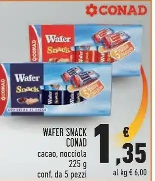 Conad Conad wafer snack offerta