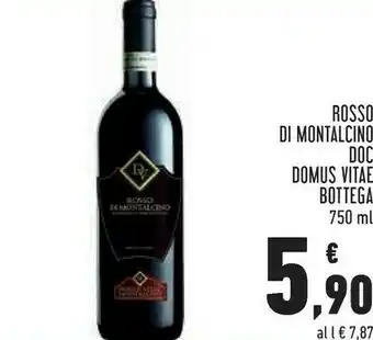 Conad Domus vitae bottega rosso di montalcino doc offerta