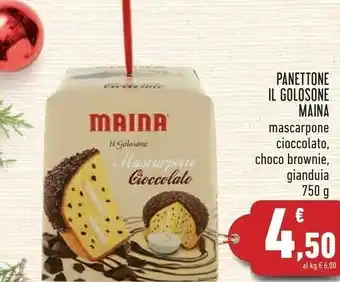 Conad Panettone il golosone mascarpone/ cioccolato/ choco brownie/ gianduia 750 g offerta