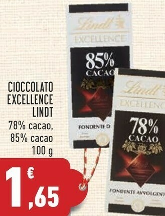 Conad Excellence 85% cacao 100 g(ml) offerta