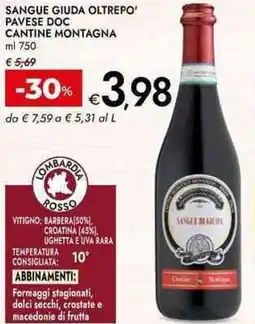 Bennet Sangue giuda oltrepo' pavese doc cantine montagna offerta