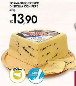 Bennet Formaggio fresco di sicilia con pepe al kg offerta