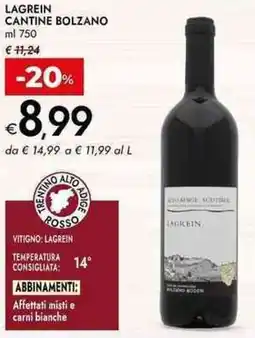 Bennet Lagrein cantine bolzano offerta