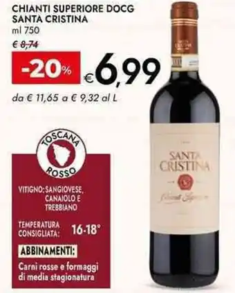 Bennet Chianti superiore docg santa cristina offerta