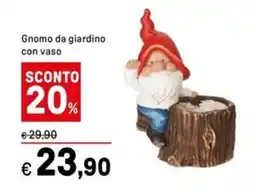 Iper La Grande Gnomo da giardino con vaso offerta