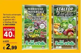 Iper La Grande Terriccio universale per fiori, orto e giardini o Staltop IL MIO VERDE offerta