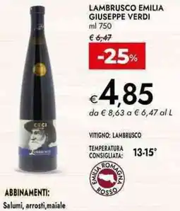 Bennet Lambrusco emilia giuseppe verdi offerta