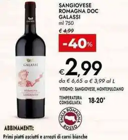 Bennet Sangiovese romagna doc galassi offerta