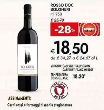 Bennet Rosso doc bolgheri offerta