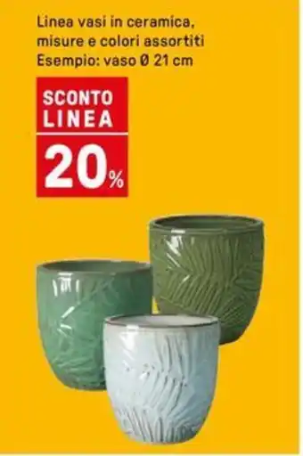 Iper La Grande Linea vasi in ceramica, misure e colori assortiti offerta