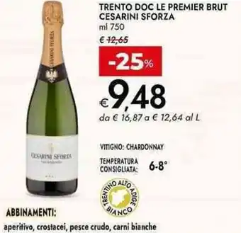 Bennet Trento doc le premier brut cesarini sforza offerta