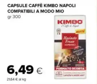 Tigre Capsule caffè kimbo napoli compatibili a modo mio offerta