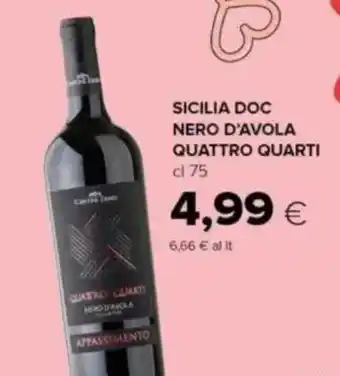 Tigre Sicilia doc nero d'avola QUATTRO QUARTI offerta