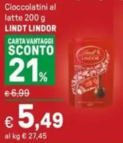 Iper La Grande Cioccolatini al latte LINDT LINDOR offerta