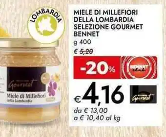 Bennet Miele di millefiori della lombardia selezione gourmet bennet offerta