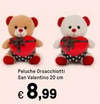 Iper La Grande Peluche Orsacchiotti San Valentino 20 cm offerta